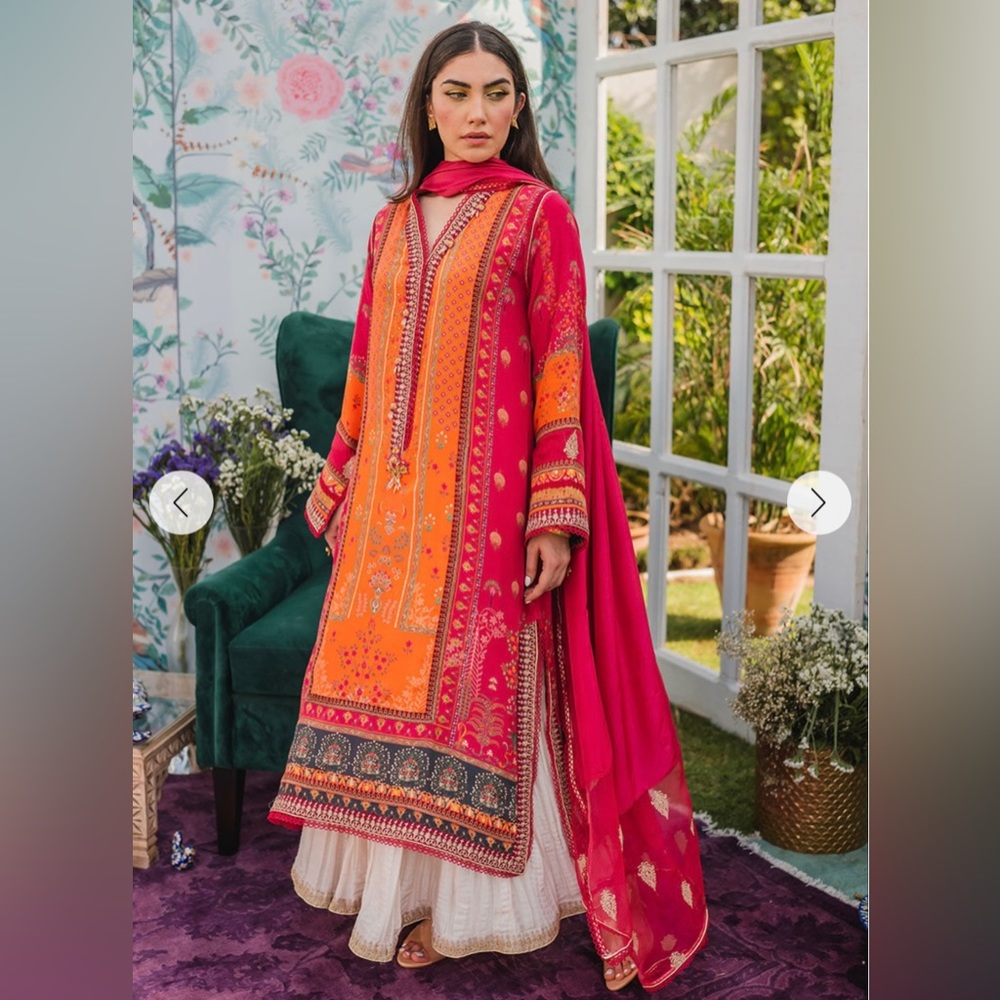 Farah Talib Aziz shirt & dupatta size  xs brand new